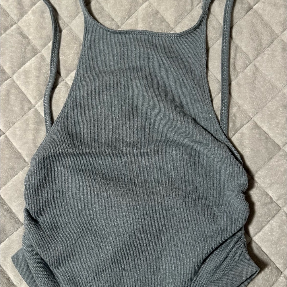 Urban Outfitters Blue Ribbed Tank Top